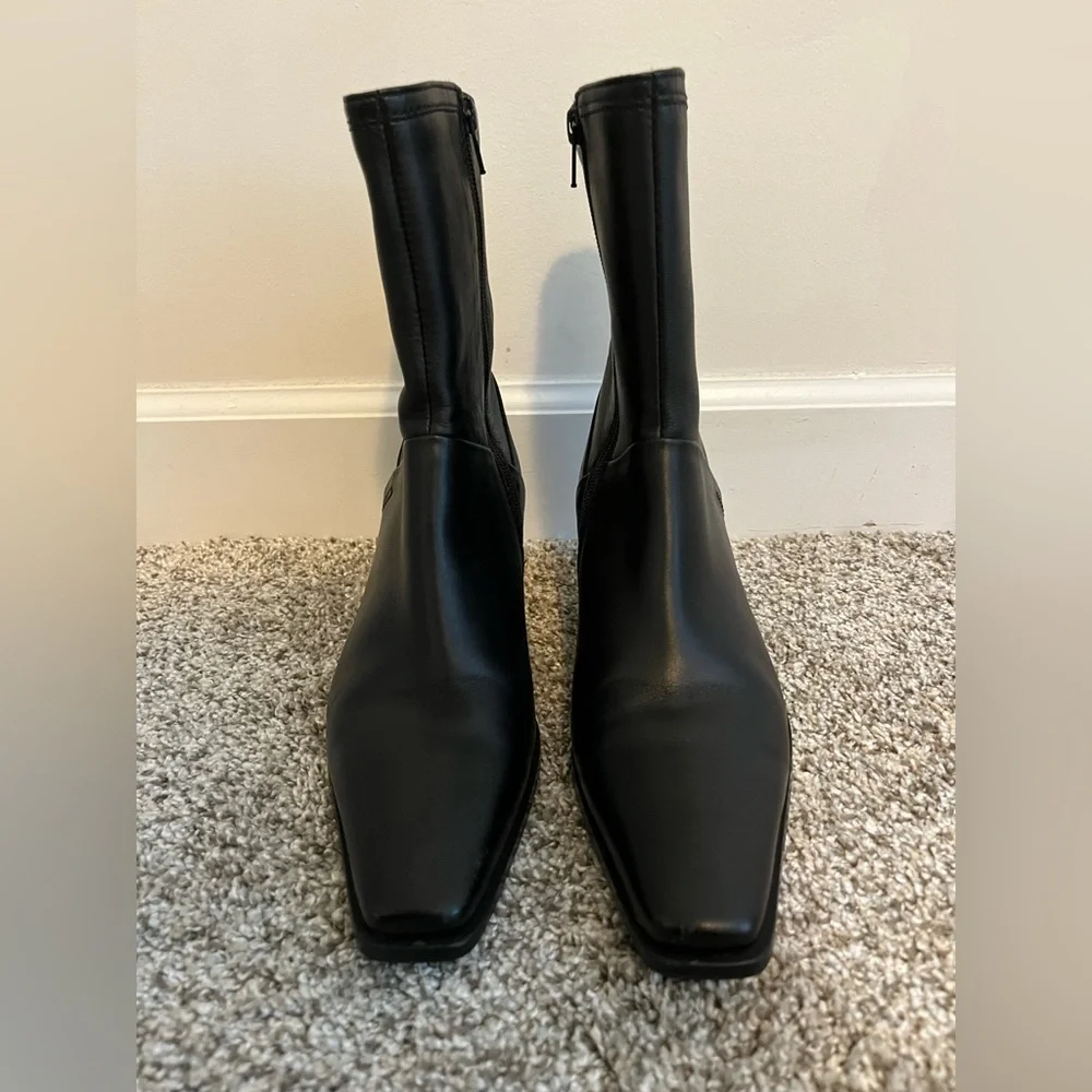 Free People Sienna Black Leather Ankle Boot - Picture 3 of 8
